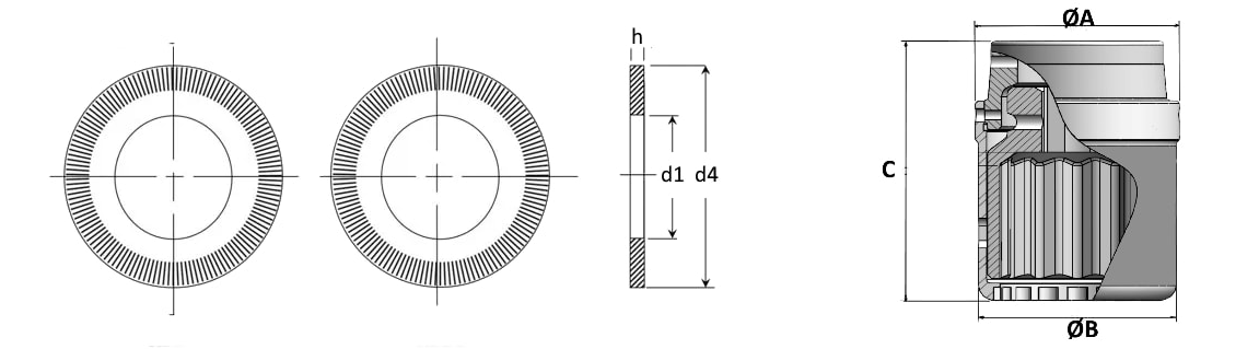 BACKUP WASHER 寸法図